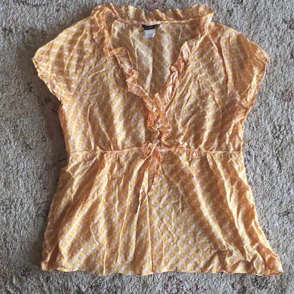 JCrew - size 12 Cotton/Silk Top - GORGEOUS! - Picture 1 of 6